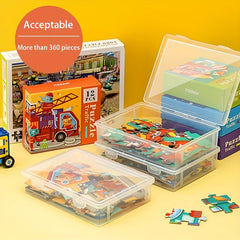 Puzzle Storage Box Toy Building Block Sorting Box for Children
