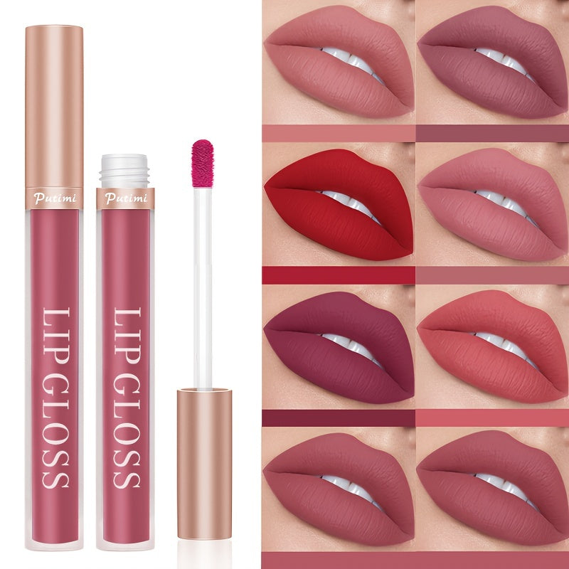 5PCS Waterproof Long Lasting Red Lip Tint Velvet Matte Lip Gloss