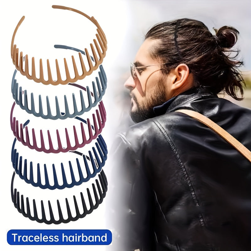 Men's Anti Slip Hairbands with Combs - Sports Headband & Hair Clips