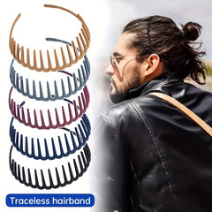 Men's Anti Slip Hairbands with Combs - Sports Headband & Hair Clips