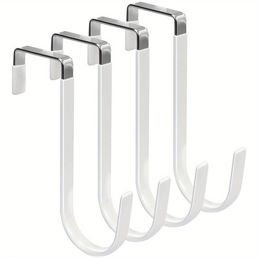 Over The Door Hook 4 Pack Single Hooks Hanger Metal