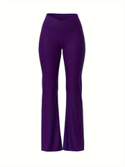 High Waist Yoga Pants Butt Lifting Flared Fitness Trouser