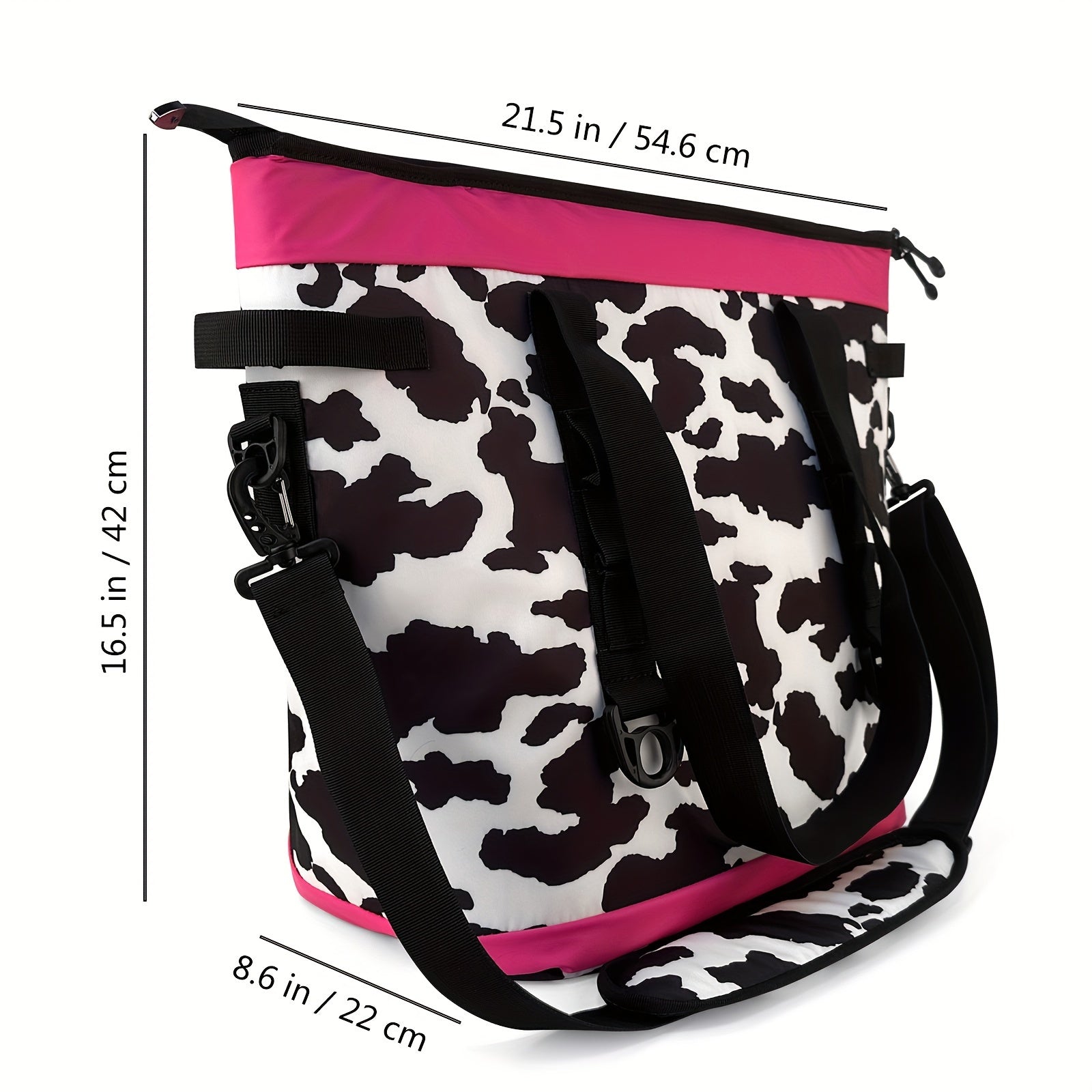 Leopard Print Ice Bag Large Capacity Crossbody Insulation Bag