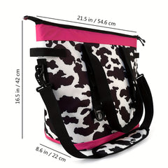 Leopard Print Ice Bag Large Capacity Crossbody Insulation Bag