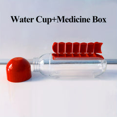 Aeyeele 600ml Water Bottle with Pill Box