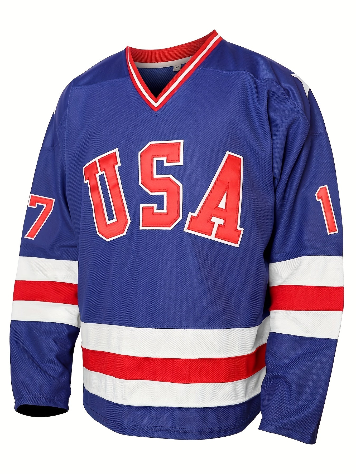 Men's Ice Hockey Jersey V Neck Embroidered Sports Clothing