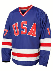 Men's Ice Hockey Jersey V Neck Embroidered Sports Clothing