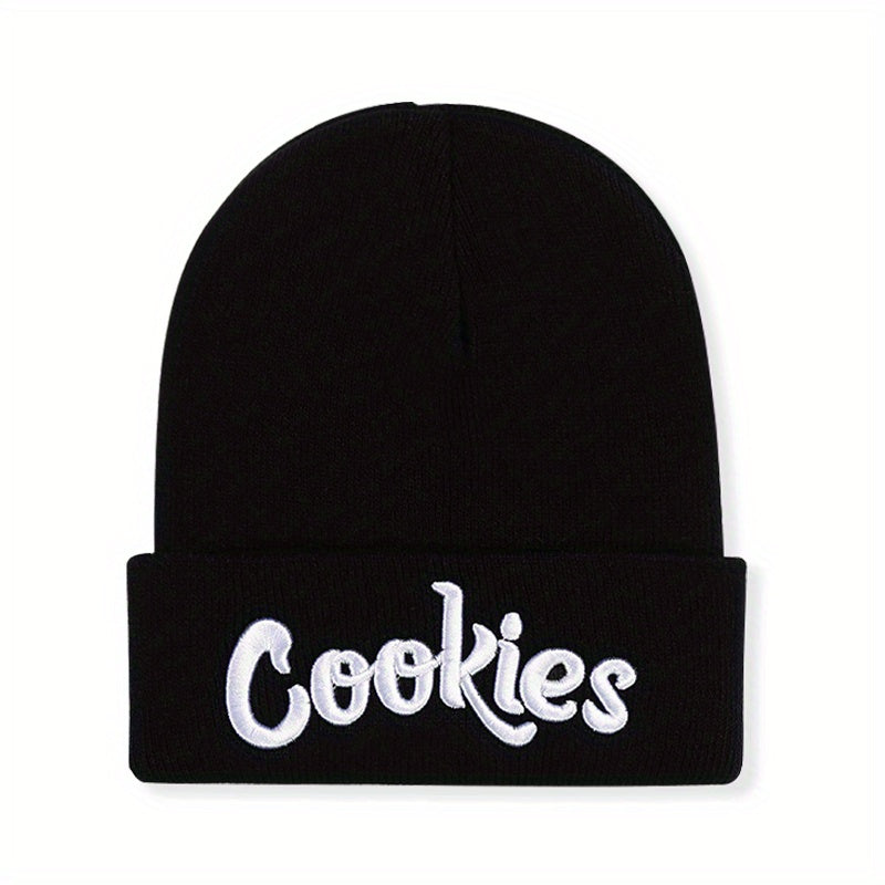 Letter Cookies Embroidered Knitted Hat Woolen Hat Pullover Warm Cold Hat