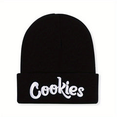 Letter Cookies Embroidered Knitted Hat Woolen Hat Pullover Warm Cold Hat