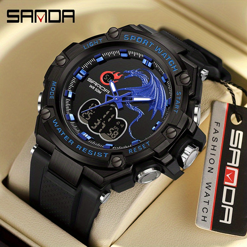 SANDA Waterproof Men's Night Glow Diving Watch