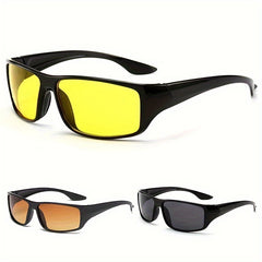Night Vision Cycling Glasses Yellow Lens TV Sunglasses Goggles