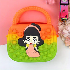 Kids Cartoon Girl Pattern Purse Gift For Children