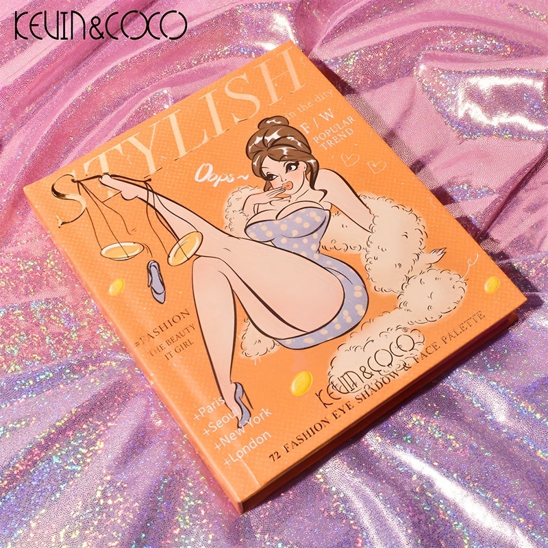 72 Color Eyeshadow Palette + Blush & Contour Kit