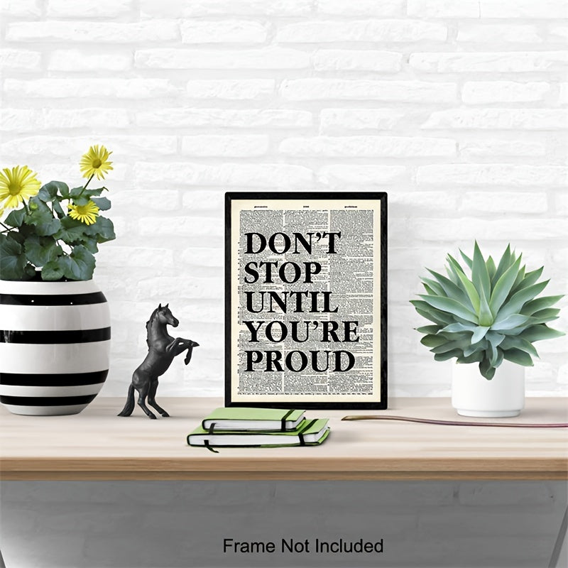 Don't Stop Believing Upcycled Motivational Wall Decor