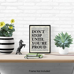 Don't Stop Believing Upcycled Motivational Wall Decor