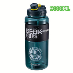 Large Capacity Sports Water Bottle With Straw