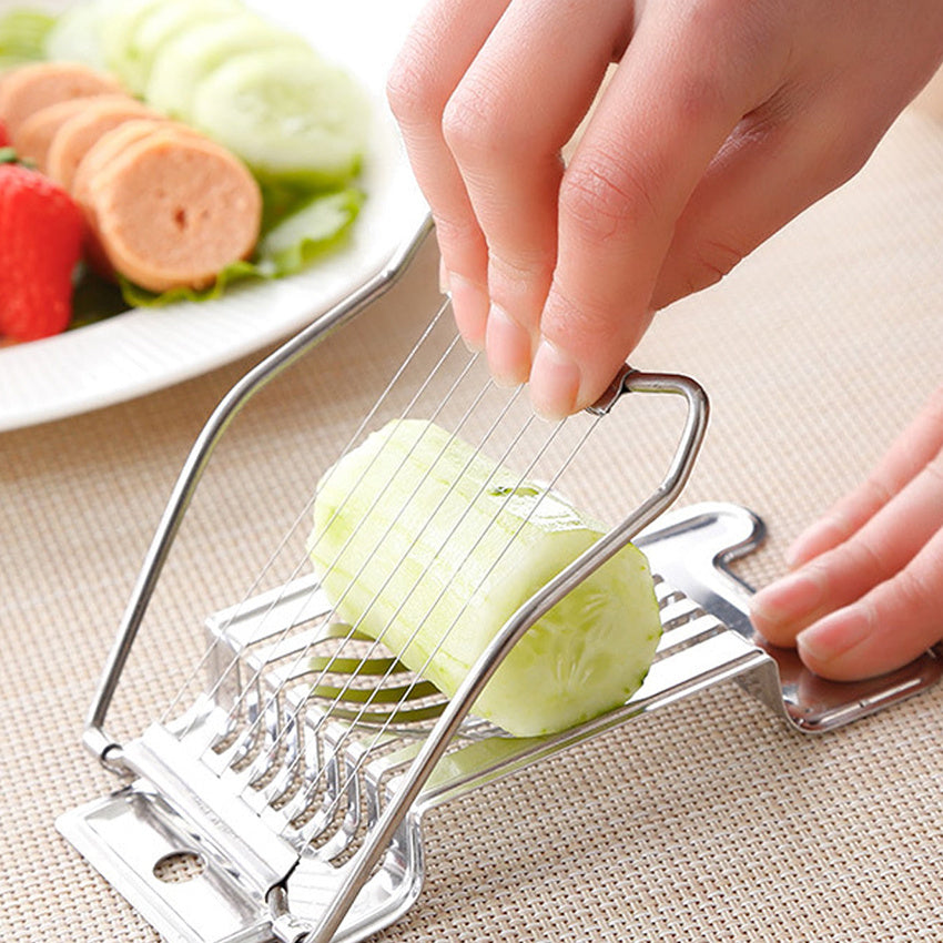 Stainless Steel Egg Slicer for Perfect Hard Boiled Eggs