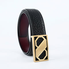 Men's Wild Style 8 Shaped Hollowed Buckle Belt 304 Stainless Steel Buckle