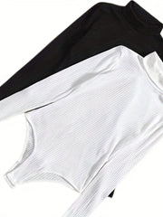 Slim Bodysuit 2 Pack Turtle Neck Long Sleeve Bodysuit