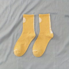 Letter Print Sports Socks Crew Street Socks