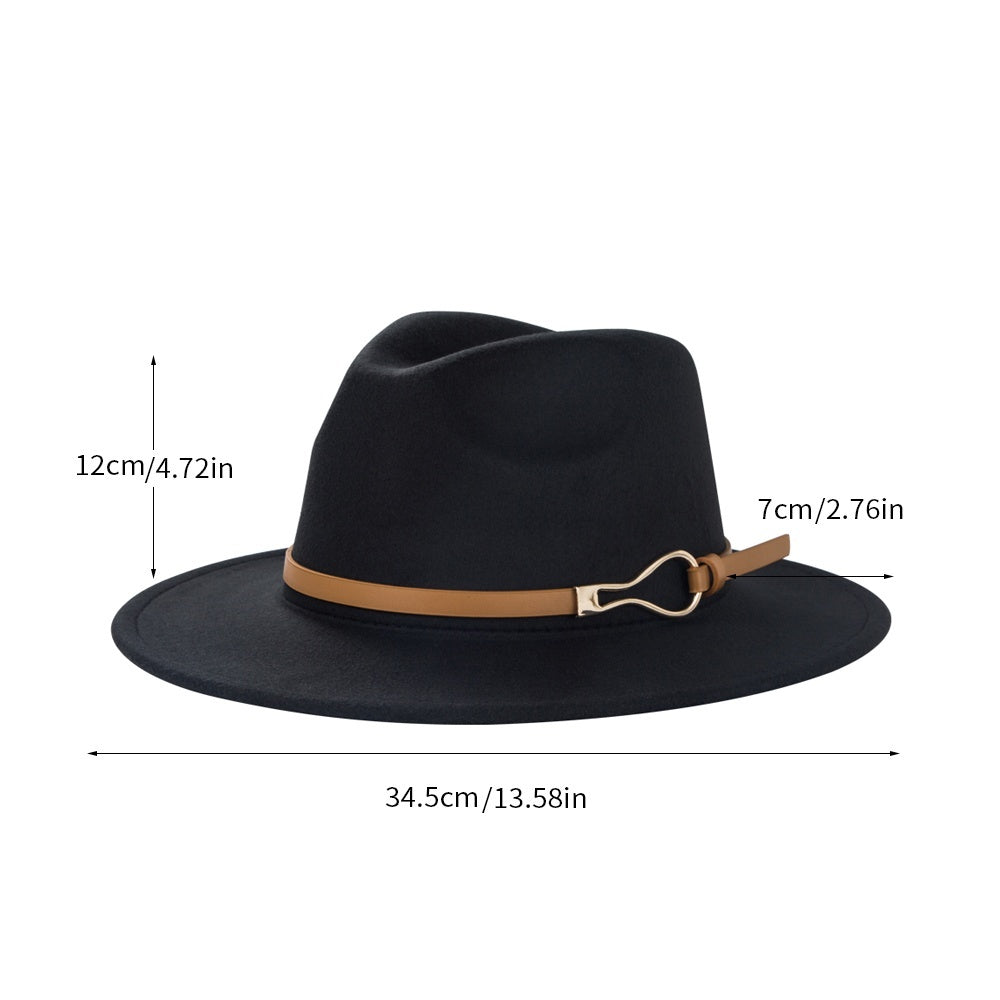 Monochrome Belt Accessory Jazz Hat