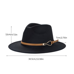 Monochrome Belt Accessory Jazz Hat