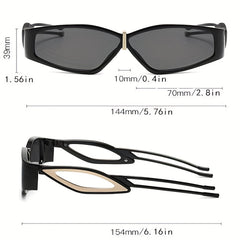 Y2K Geometric Tortoiseshell Sunglasses UV400