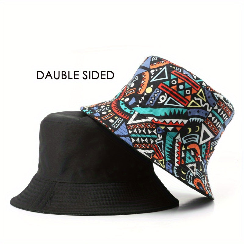 Fisherman Hat Men's Sunscreen Hat Women's Bucket Hat Letter Double Basin Hat
