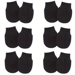 6 Pairs Baby No Scratch Mittens for Stylish Hand Protection