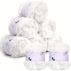 Thick Faux Fur Yarn for DIY Knitting & Crocheting Hat Scarf Blanket