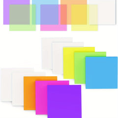 500 Sheets Transparent Sticky Notes 10 Sets Multiple Colors