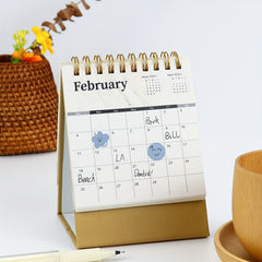 Marble Pattern Desk Calendar Mini Desktop Calendar