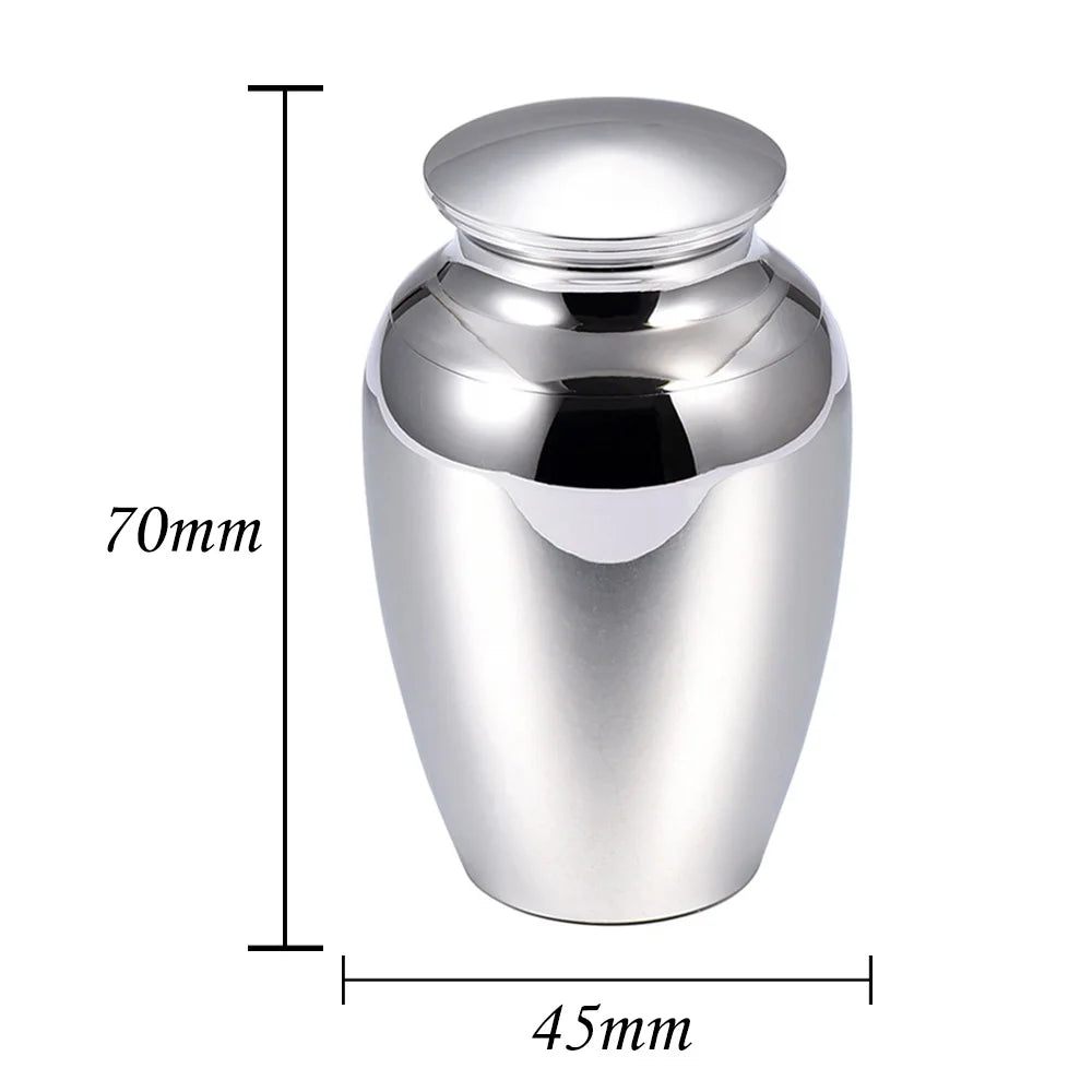 Stainless Steel Cylinder Bottle Ashes Holder Keepsake