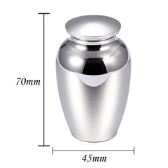 Stainless Steel Cylinder Bottle Ashes Holder Keepsake