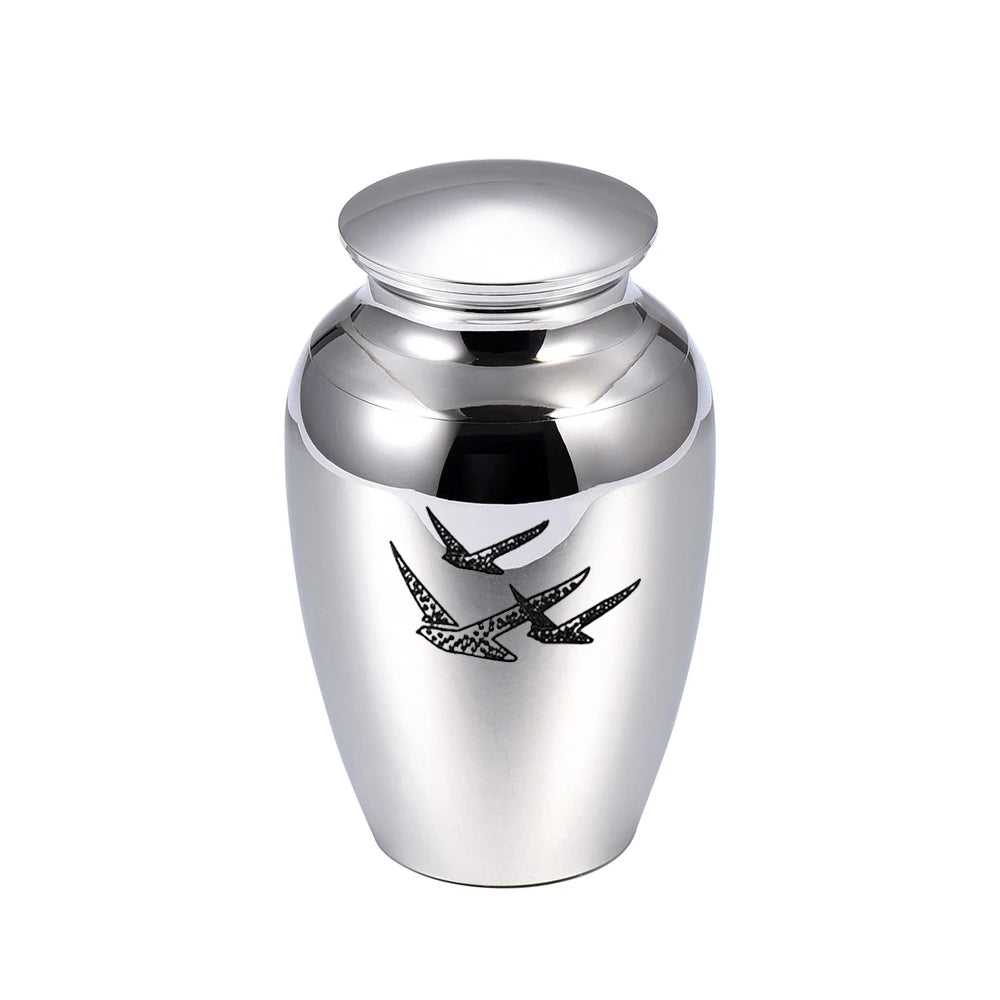 Stainless Steel Cylinder Bottle Ashes Holder Keepsake