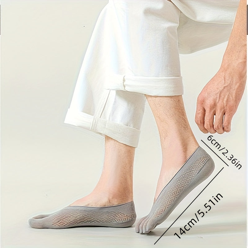 Men's 5-Toe No Show Socks for Sports Running Yoga