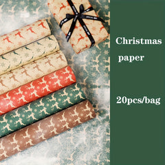 Christmas Gift Wrapping Paper Deer Tissue Paper Bouquet Supplies