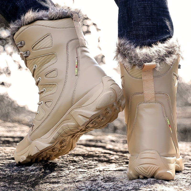 Men's Rugged Snow Boots Winter Thermal Shoes Hiking Boots