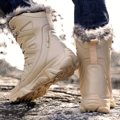 Men's Rugged Snow Boots Winter Thermal Shoes Hiking Boots