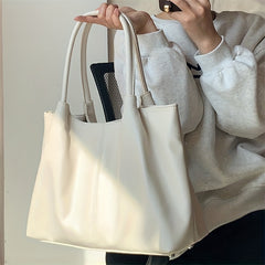 Minimalist Solid Tote Bag All Match Storage Hanmdbag Women's Handbag