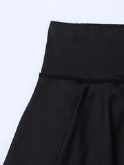2-In-1 Quick Drying Tennis Sports Pants with Skirt, High Waist Stretchy Trousers