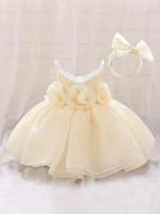 Mesh Puffy Princess Dress for Baby Girls