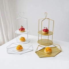 Double Layer Afternoon Tea Snack Rack Wedding Dessert Table