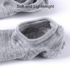 10 Pairs Men's Solid Liner Anklets Socks - Soft, Breathable, Sweat Absorbent