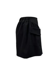 Solid Pockets Elastic Waist Women's Shorts Casual Spring Summer Clothing