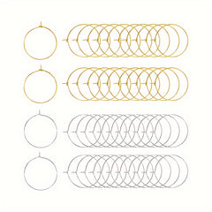 100pcs Wine Cup Pendant Ring Open Jump Ring Earrings Beaded Hoops