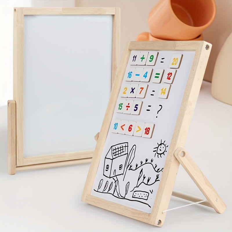 Magnetic Dual Sided Learning Board for Kids Math & Writing Practice
