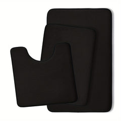 3pcs Memory Foam Bath Mats - Soft & Absorbent Non-Slip Foot Mat