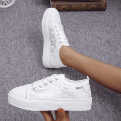 Women's Mesh Sneakers Casual Lace Up Outdoor Shoes Lightweight Walking Shoes