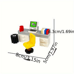 DIY Modern Home Furniture Small Building Blocks Scene Assembly Toy
